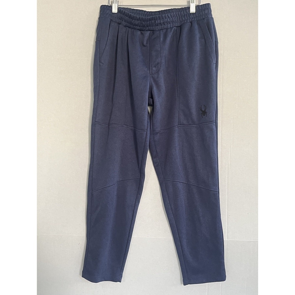 Spyder Men Blue Athletic Skinny Fit Stretch Taper Pant Size M